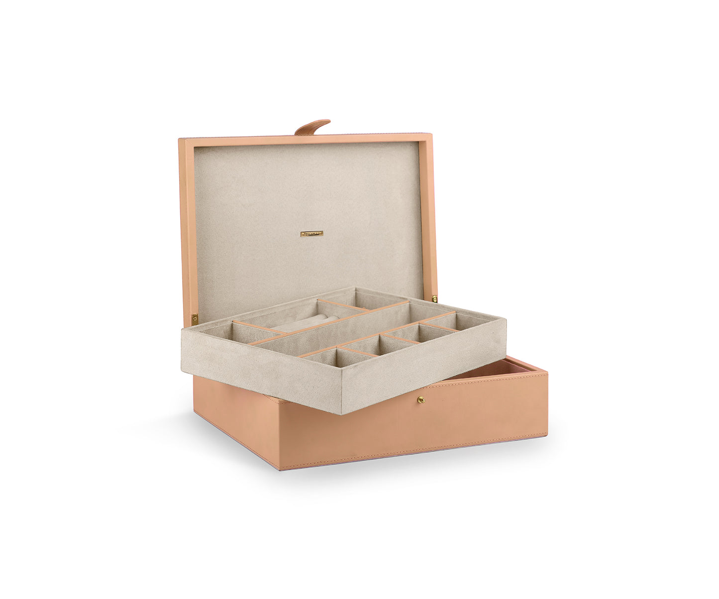 Beige Tesoro Jewellery Box - Inner Storage - Taamaa