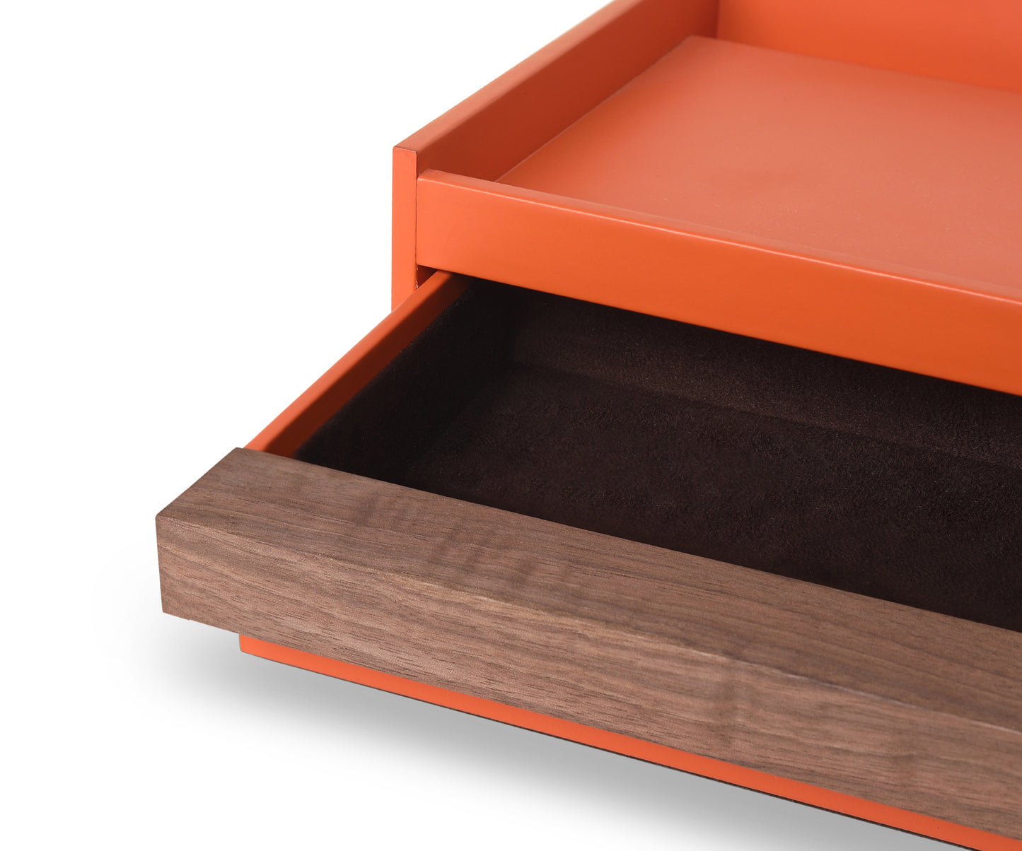 Buy Orange Tino Charging Station Box - Made from Walnut Wood and Leather - Taamaa