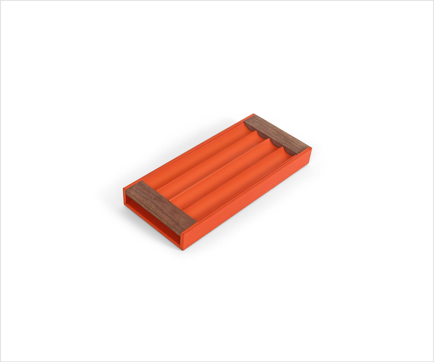 Buy Orange Tino Pen Tray - Angulated Wood for Secure Hold - Taamaa