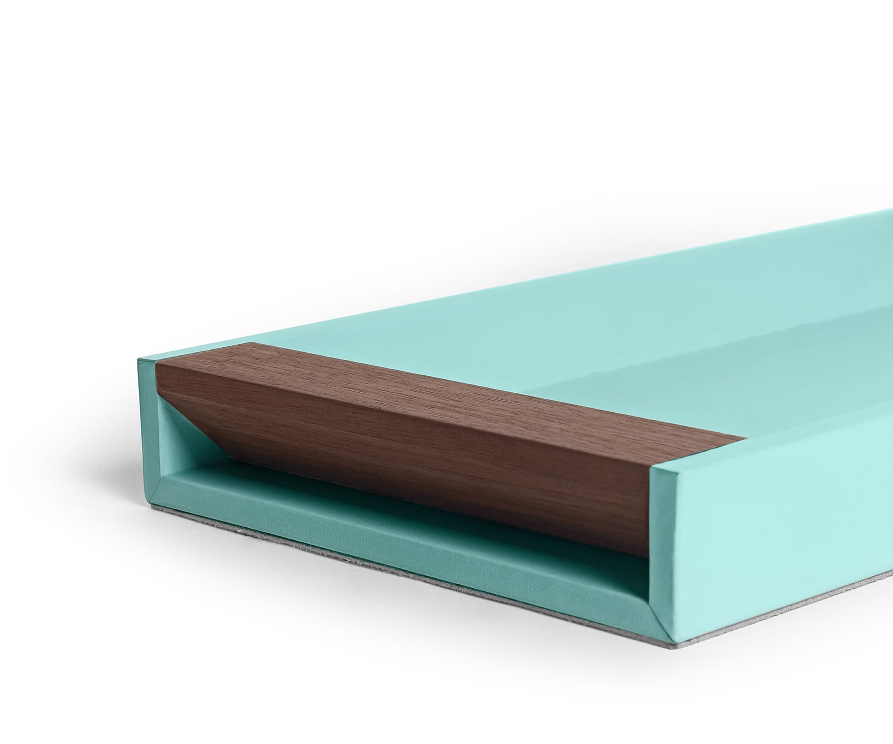 Buy Turquoise Tino Small Organizer Tray - Angular Wooden Handles - Taamaa